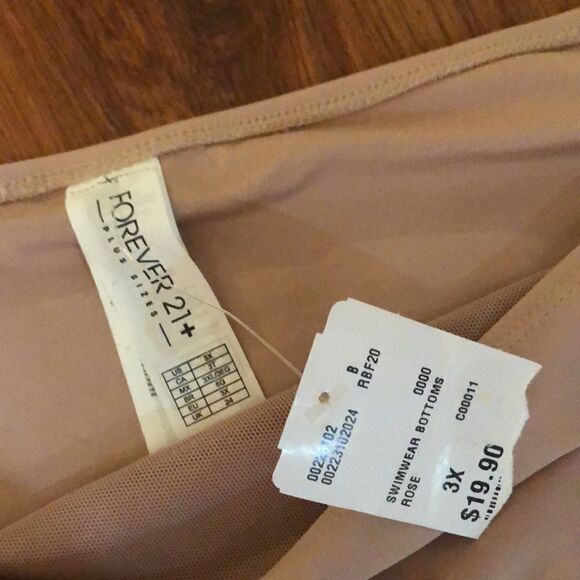 NWT forever 21 nude corset side lease up bikini bottoms 3X - Picture 3 of 5
